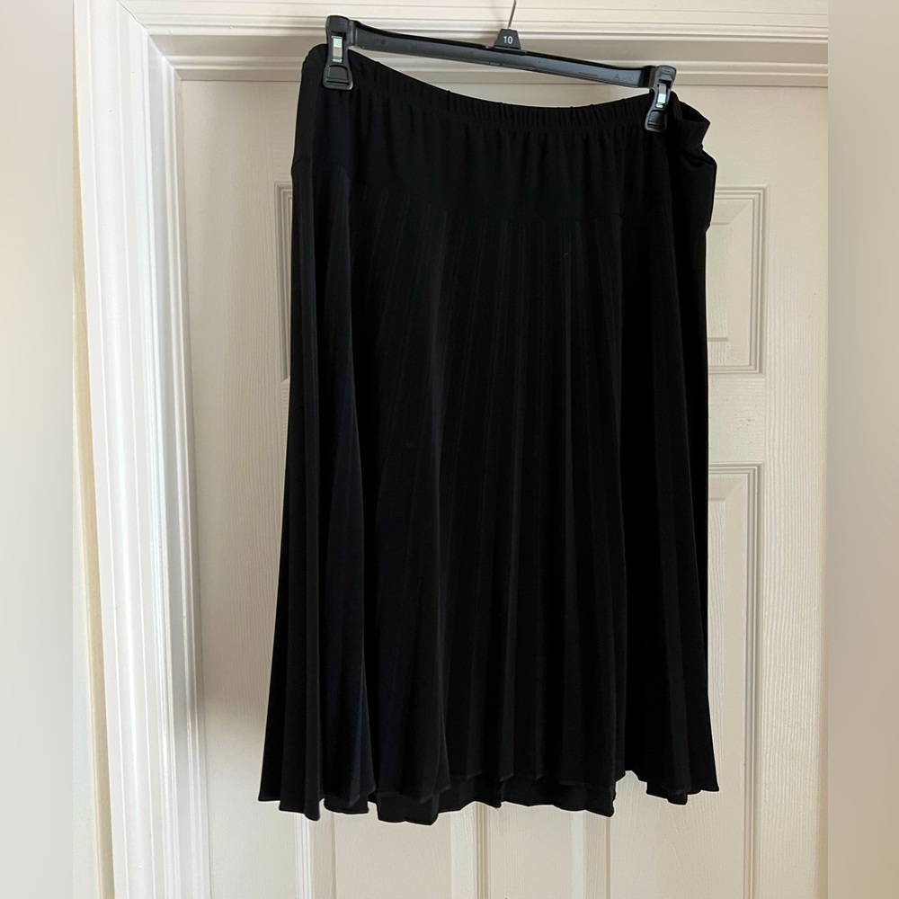 Onyx Nite - Black Pleated Skirt - Size 2X